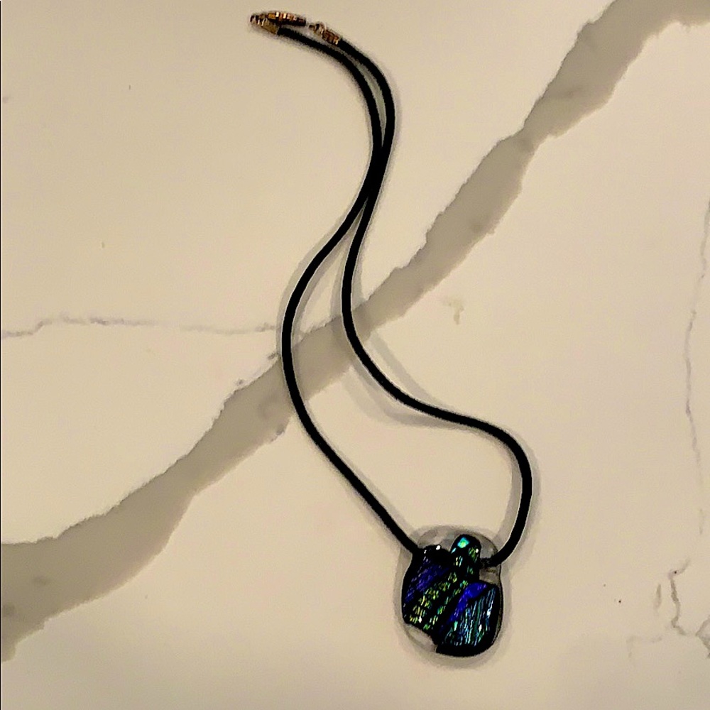 Black and glass necklace
